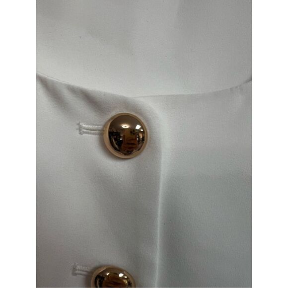 AMANDA UPRICHARD White Button-Front Jumpsuit Size M - Picture 7 of 11